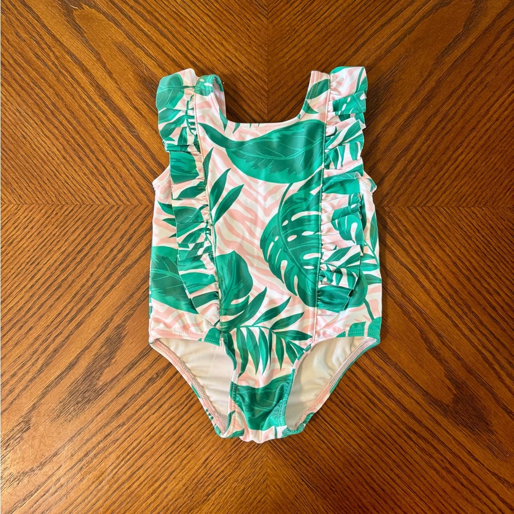 Harper Canyon Tropical Leaf Baby Swimsuit (3m)